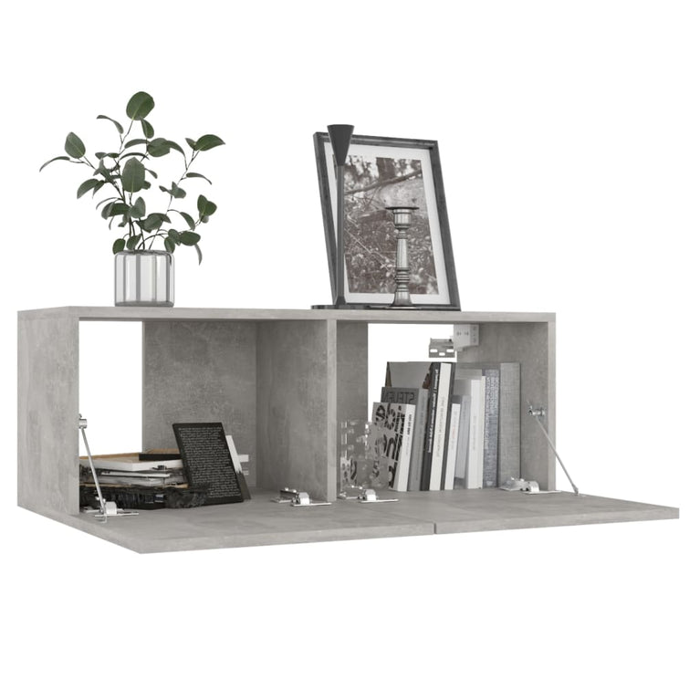 Tv-meubelen 4 st 80x30x30 cm spaanplaat betongrijs MeubelReus