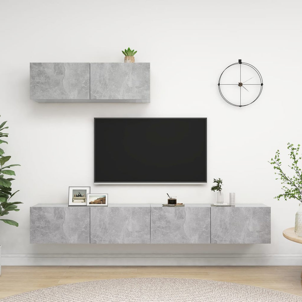 Tv-meubelen 3 st spaanplaat betongrijs MeubelReus