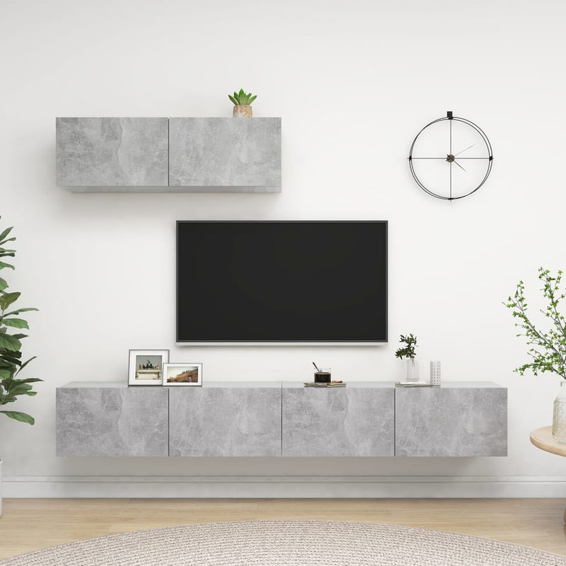 Tv-meubelen 3 st spaanplaat betongrijs MeubelReus