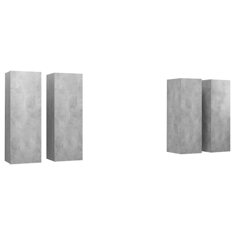 Tv-meubelen 4 st 30,5x30x90 cm spaanplaat betongrijs