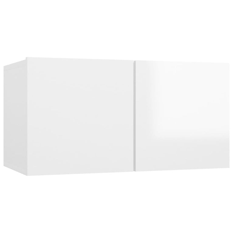 Tv-meubelen 4 st 60x30x30 cm spaanplaat hoogglans wit MeubelReus