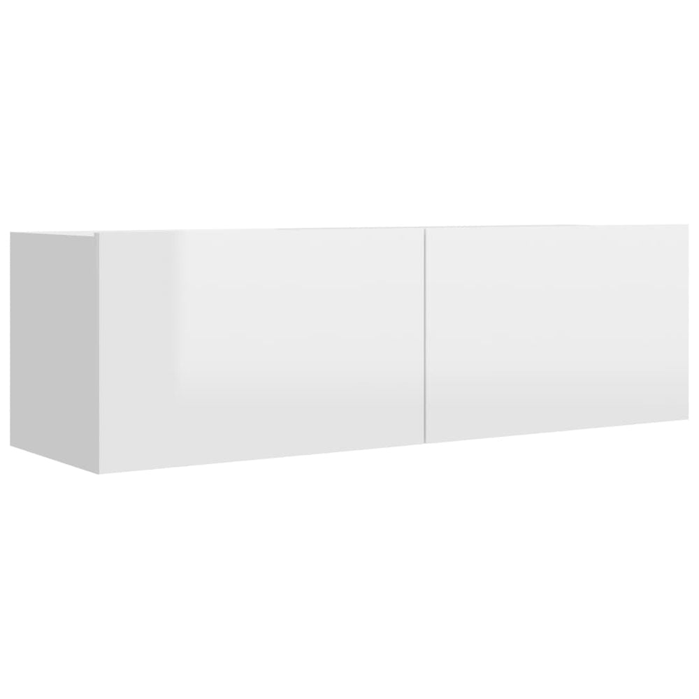 Tv-meubelen 4 st 100x30x30 cm spaanplaat hoogglans wit MeubelReus