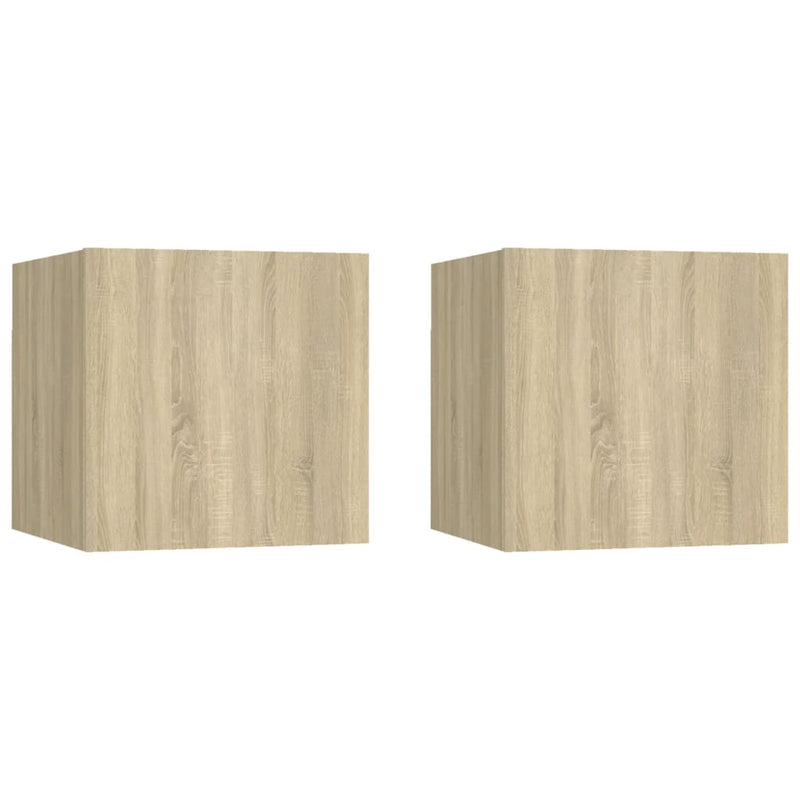 Nachtkastjes 2 st 30,5x30x30 cm spaanplaat sonoma eikenkleurig MeubelReus