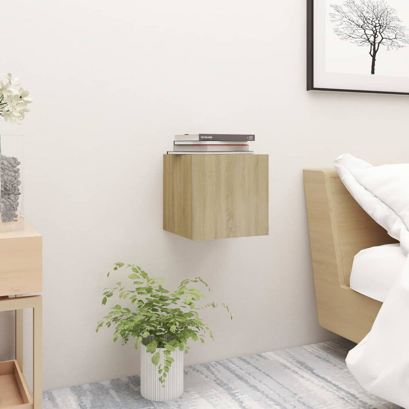 Nachtkastjes 2 st 30,5x30x30 cm spaanplaat sonoma eikenkleurig MeubelReus