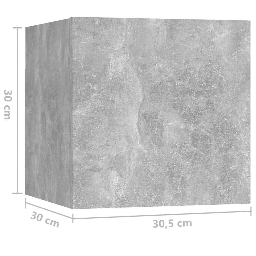 Nachtkastjes 2 st 30,5x30x30 cm spaanplaat betongrijs MeubelReus