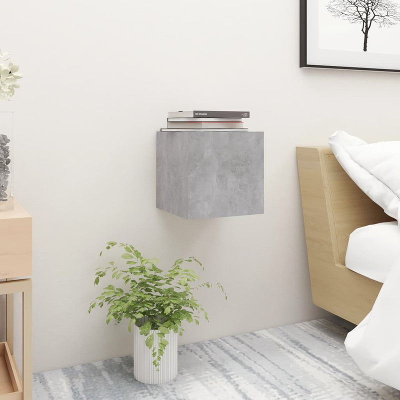 Nachtkastjes 2 st 30,5x30x30 cm spaanplaat betongrijs MeubelReus