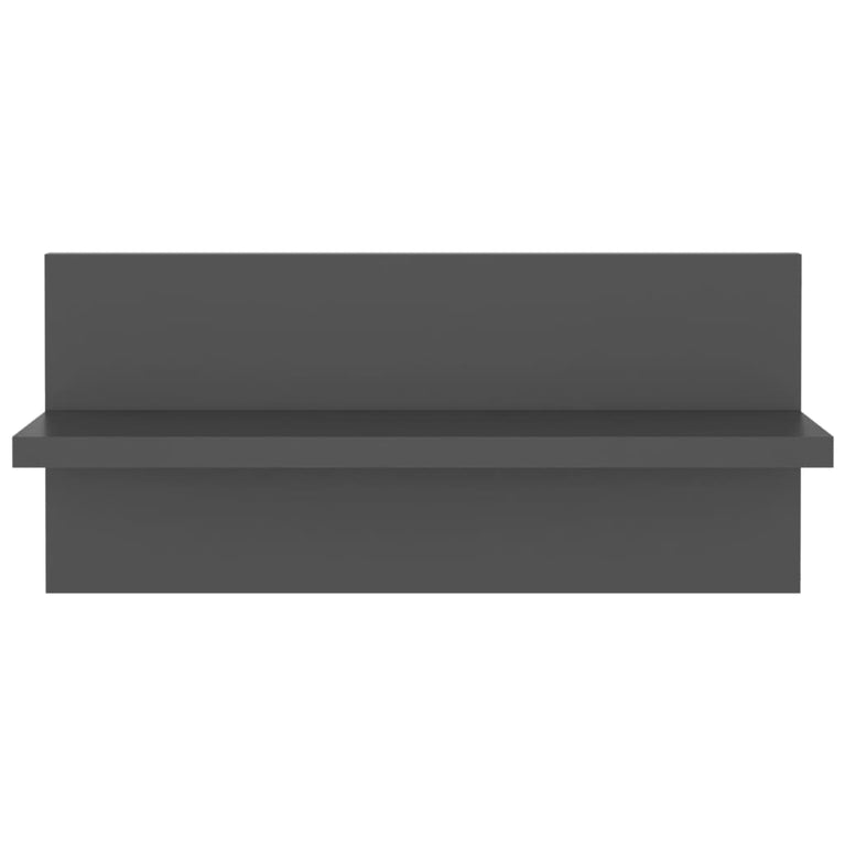 Wandschappen 2 st 40x11,5x18 cm spaanplaat grijs MeubelReus