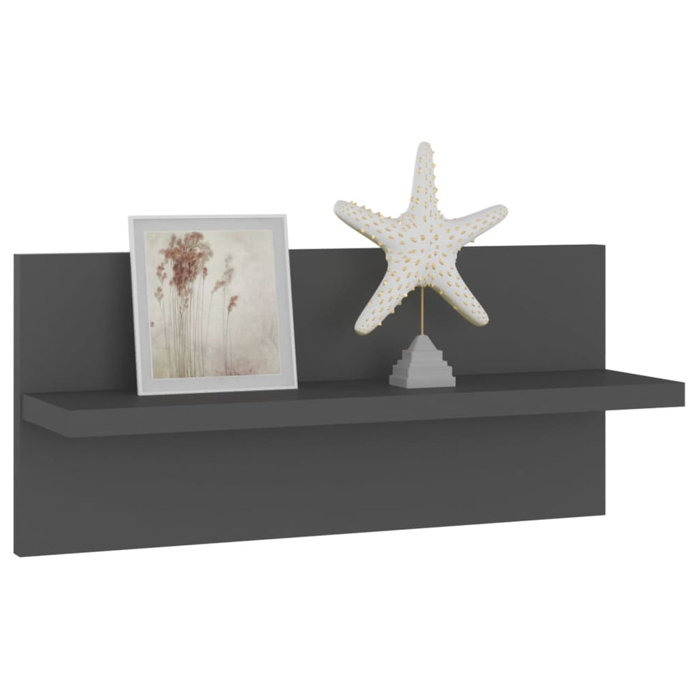 Wandschappen 4 st 40x11,5x18 cm spaanplaat grijs MeubelReus
