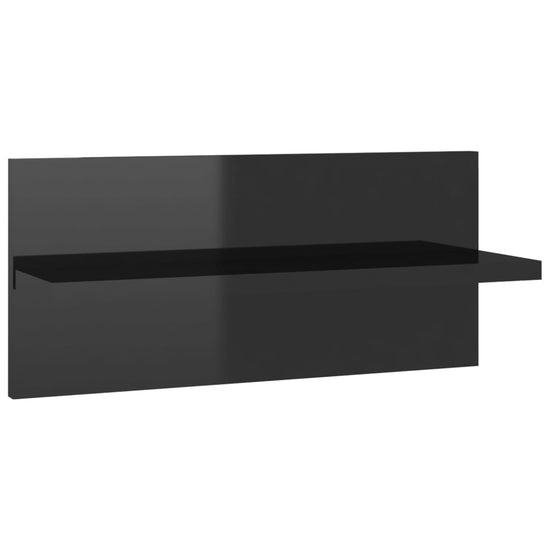 Wandschappen 2 st 40x11,5x18 cm hoogglans zwart MeubelReus