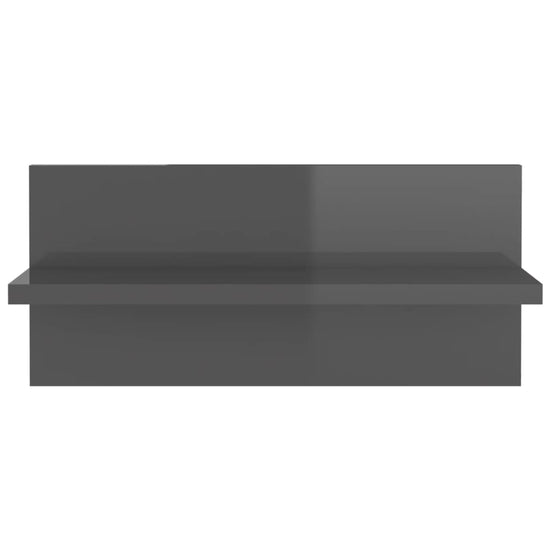Wandschappen 2 st 40x11,5x18 cm hoogglans grijs MeubelReus
