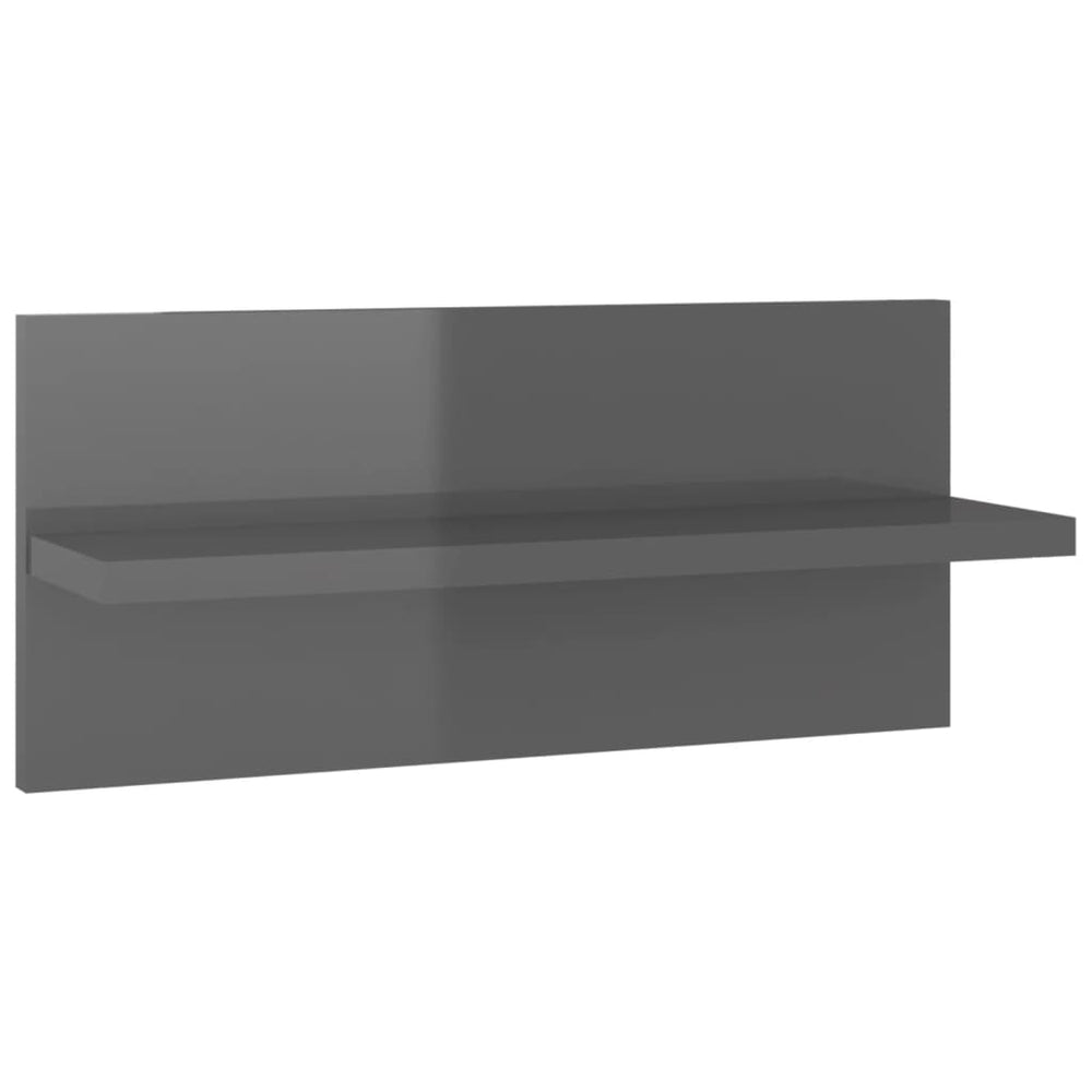 Wandschappen 4 st 40x11,5x18 cm hoogglans grijs MeubelReus