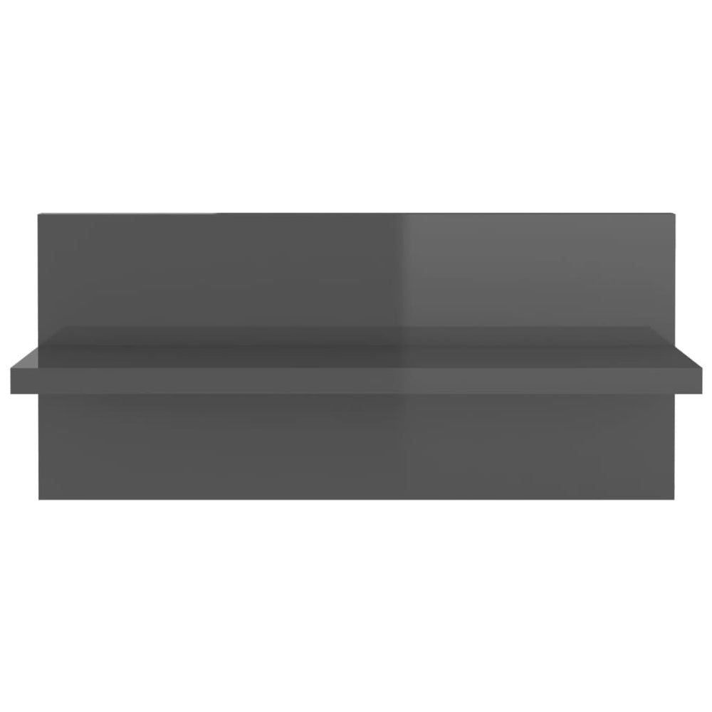 Wandschappen 4 st 40x11,5x18 cm hoogglans grijs MeubelReus