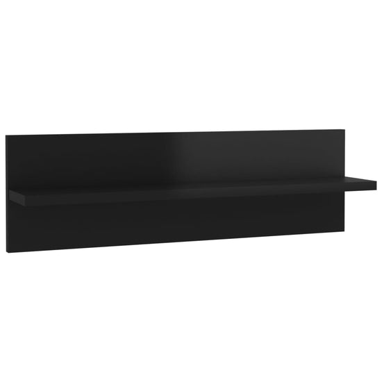Wandschappen 4 st 60x11,5x18 cm spaanplaat hoogglans zwart MeubelReus