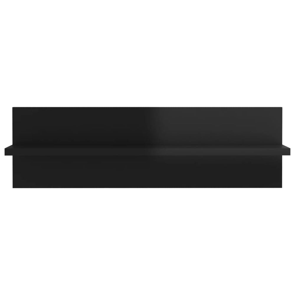 Wandschappen 4 st 60x11,5x18 cm spaanplaat hoogglans zwart MeubelReus