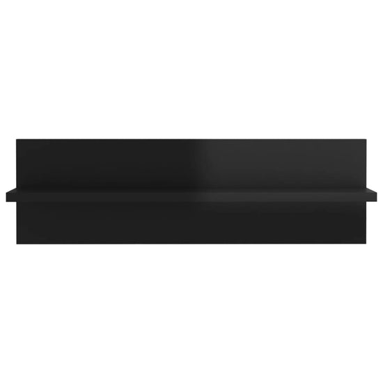 Wandschappen 4 st 60x11,5x18 cm spaanplaat hoogglans zwart MeubelReus