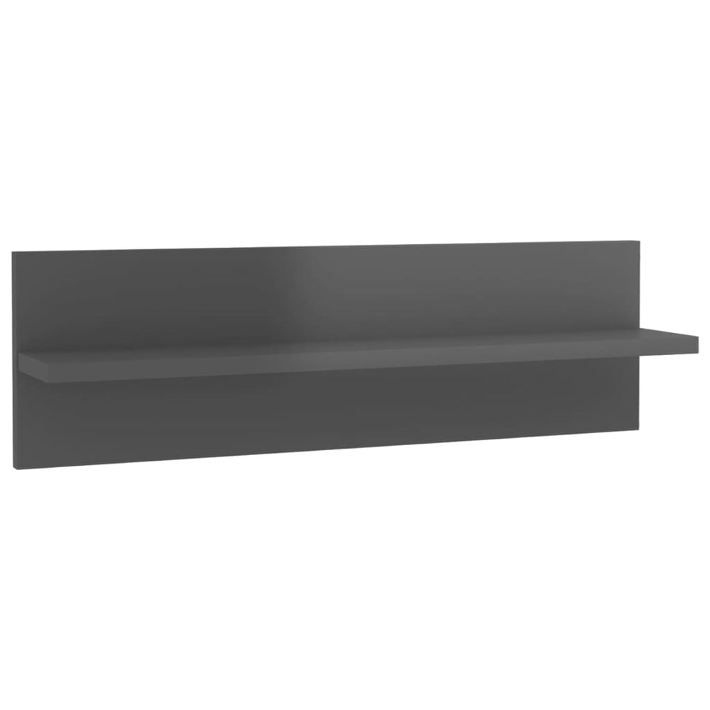 Wandschappen 4 st 60x11,5x18 cm spaanplaat hoogglans grijs MeubelReus