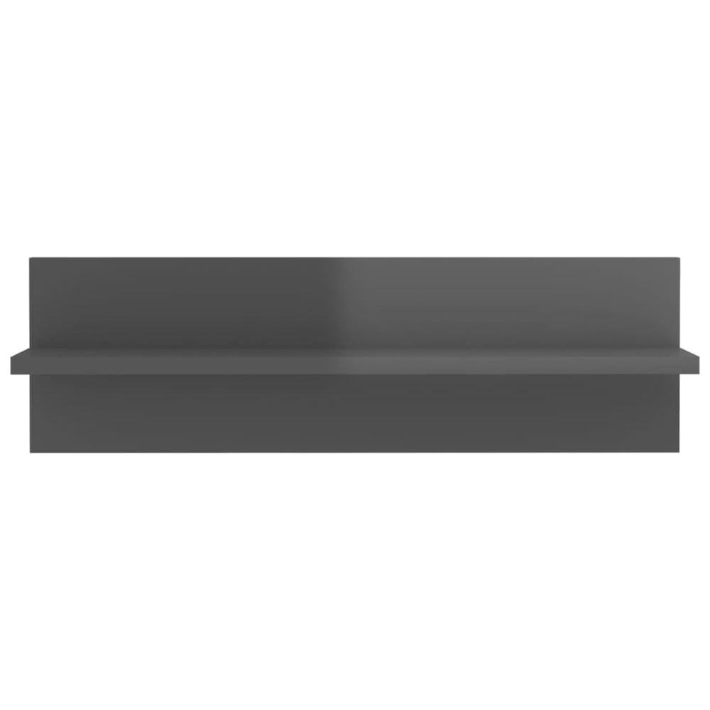 Wandschappen 4 st 60x11,5x18 cm spaanplaat hoogglans grijs MeubelReus