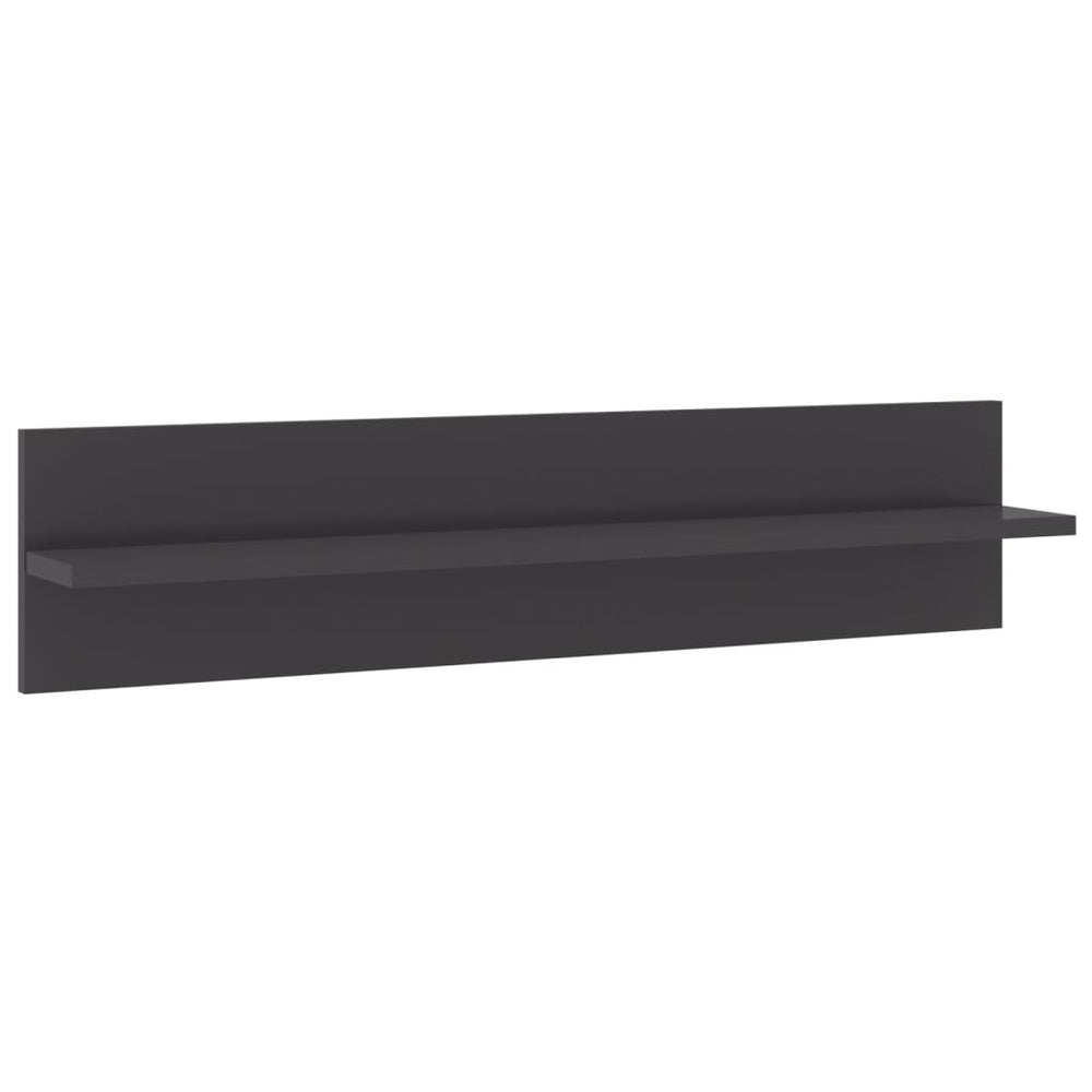 Wandschappen 4 st 80x11,5x18 cm spaanplaat hoogglans grijs MeubelReus