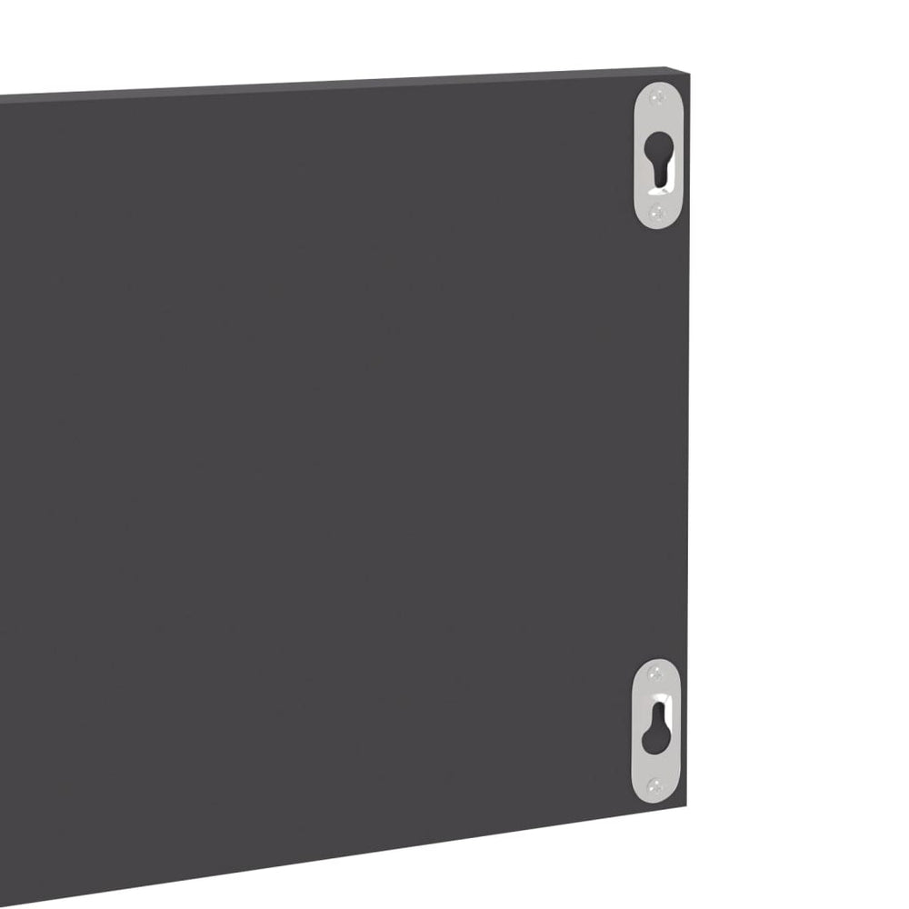 Wandschappen 4 st 80x11,5x18 cm spaanplaat hoogglans grijs MeubelReus