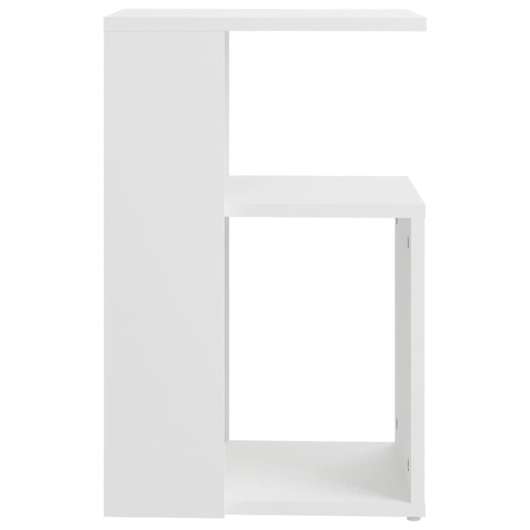 Bijzettafel 36x30x56 cm bewerkt hout wit MeubelReus