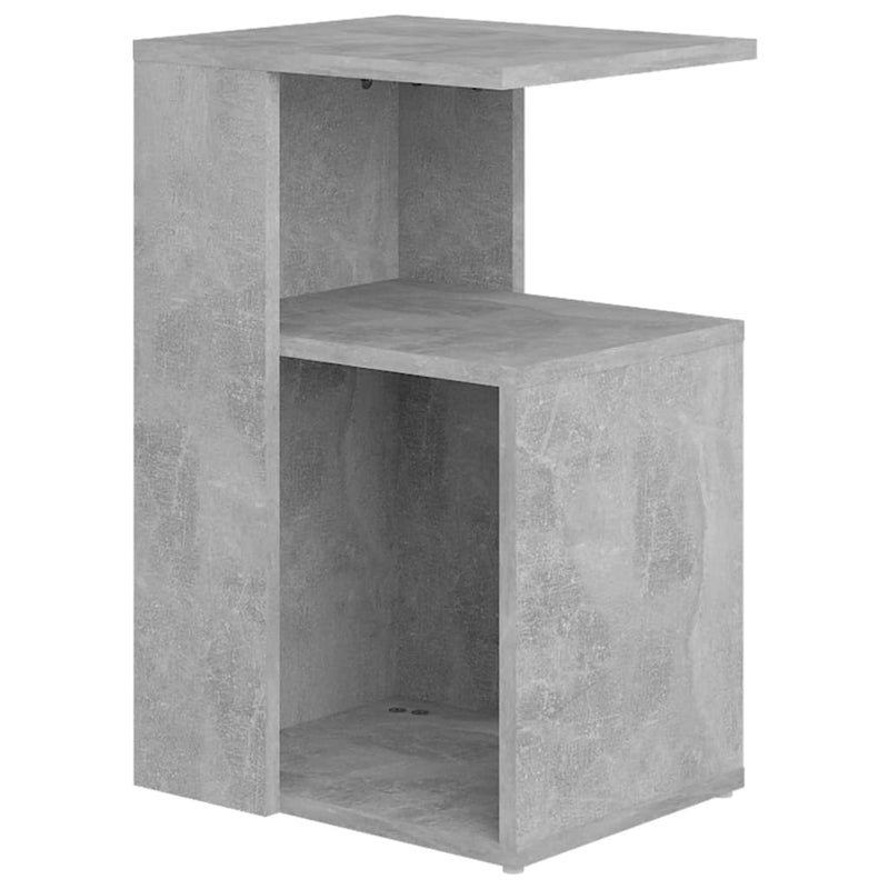 Bijzettafel 36x30x56 cm spaanplaat betongrijs