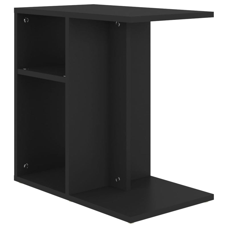 Bijzettafel 50x30x50 cm spaanplaat zwart MeubelReus