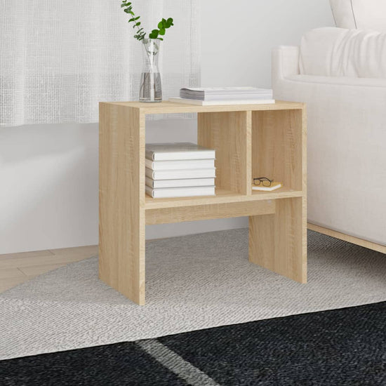 Bijzettafel 50x30x50 cm spaanplaat sonoma eikenkleurig MeubelReus