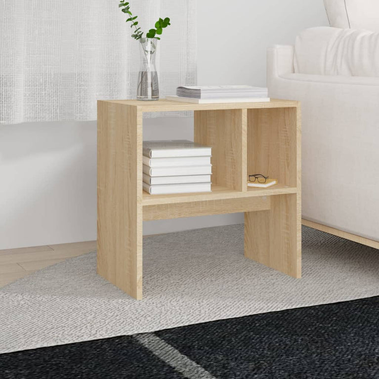 Bijzettafel 50x30x50 cm spaanplaat sonoma eikenkleurig MeubelReus