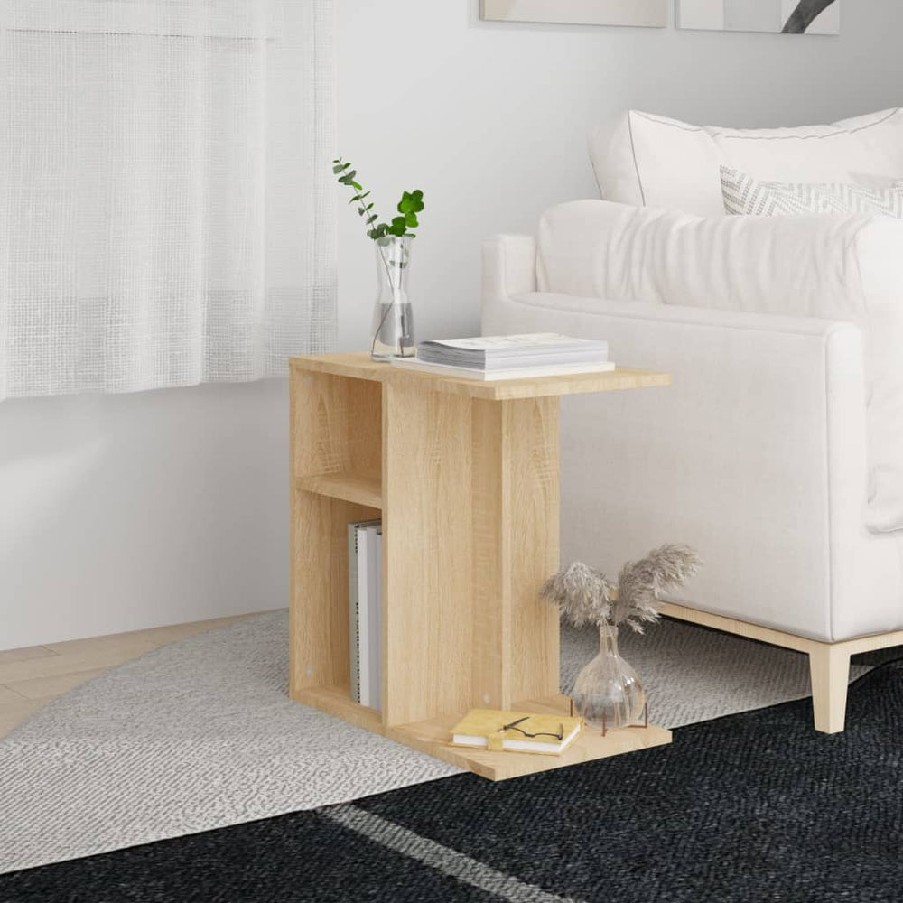 Bijzettafel 50x30x50 cm spaanplaat sonoma eikenkleurig MeubelReus