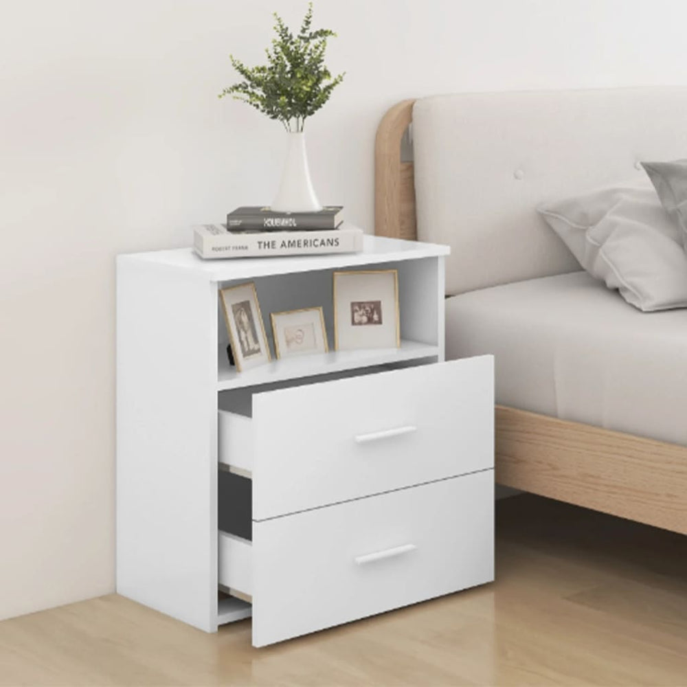Nachtkastjes 2 st 50x32x60 cm wit MeubelReus