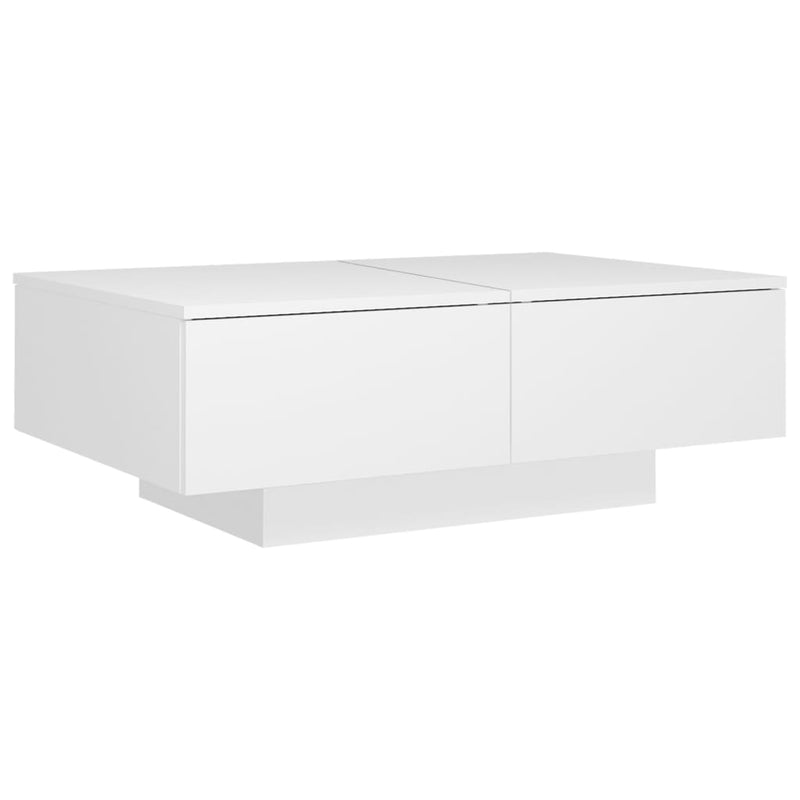 Salontafel 90x60x31 cm bewerkt hout wit MeubelReus