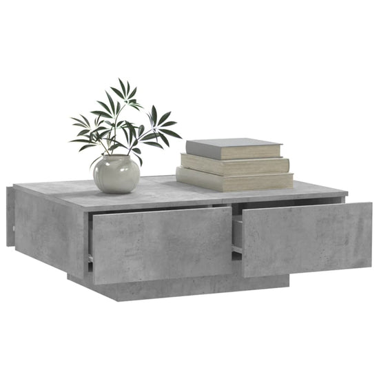 Salontafel 90x60x31 cm spaanplaat betongrijs MeubelReus