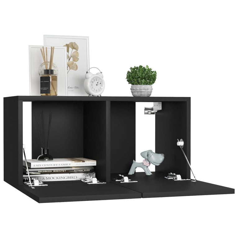 Tv-hangmeubel 60x30x30 cm zwart MeubelReus