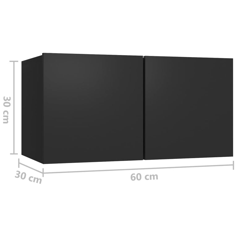 Tv-hangmeubel 60x30x30 cm zwart MeubelReus