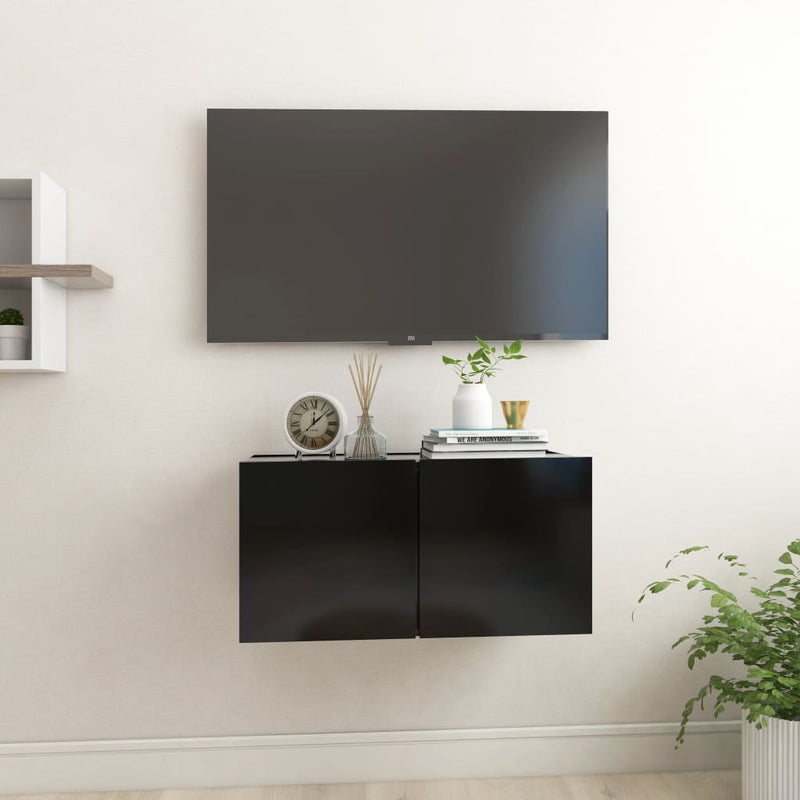 Tv-hangmeubel 60x30x30 cm zwart MeubelReus