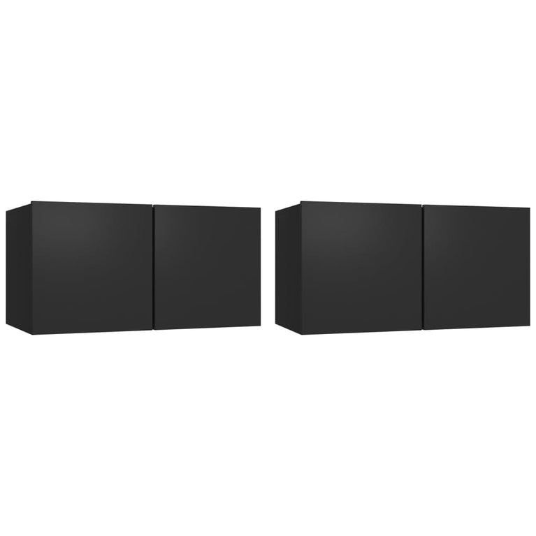 Tv-hangmeubelen 2 st 60x30x30 cm zwart MeubelReus