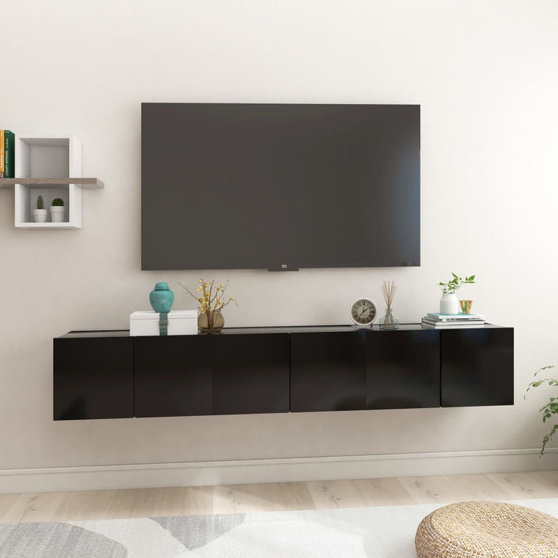 Tv-hangmeubelen 3 st 60x30x30 cm zwart MeubelReus