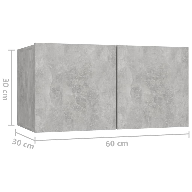 Tv-hangmeubel 60x30x30 cm betongrijs MeubelReus