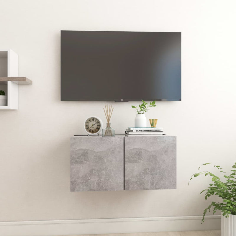 Tv-hangmeubel 60x30x30 cm betongrijs MeubelReus