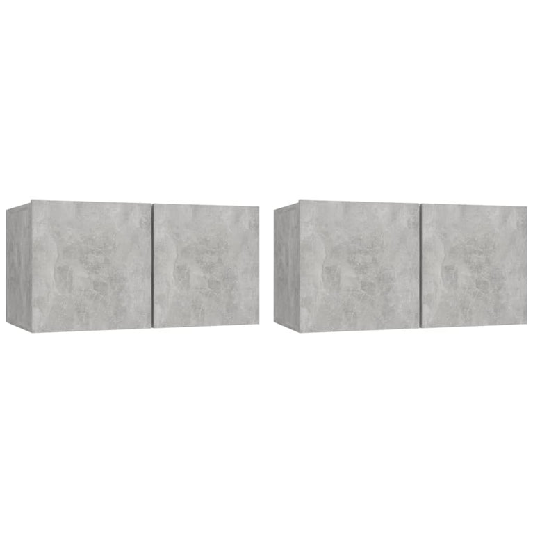 Tv-hangmeubelen 2 st 60x30x30 cm betongrijs MeubelReus