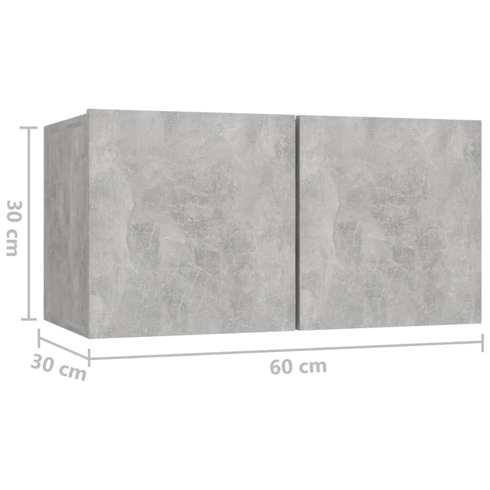 Tv-hangmeubelen 2 st 60x30x30 cm betongrijs MeubelReus