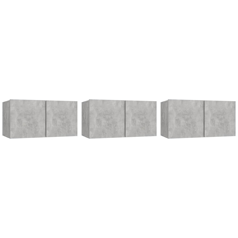 Tv-hangmeubelen 3 st 60x30x30 cm betongrijs MeubelReus