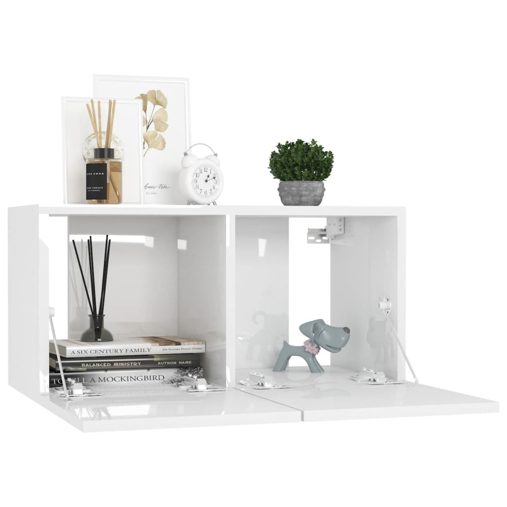 TV-hangkasten 3 st 60x30x30 cm hoogglans wit MeubelReus