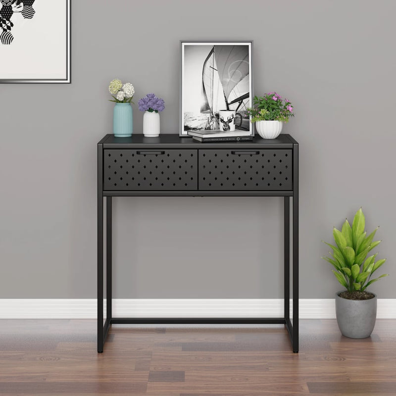Wandtafel 72x35x75 cm staal antracietkleurig