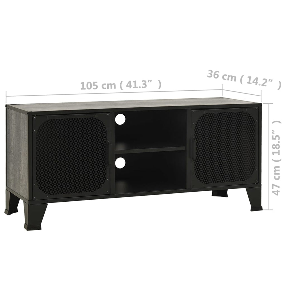 Tv-meubel 105x36x47 cm metaal en MDF grijs MeubelReus