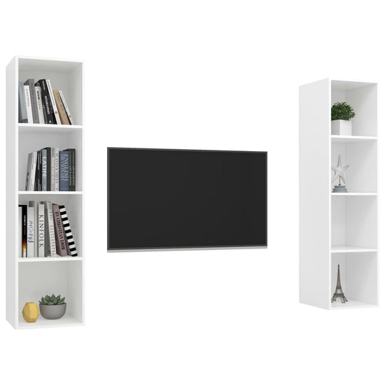 Tv-wandmeubelen 2 st spaanplaat wit MeubelReus