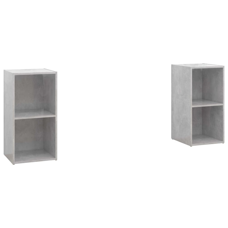 Tv-meubelen 2 st 72x35x36,5 cm spaanplaat betongrijs