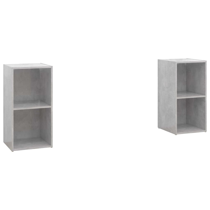 Tv-meubelen 2 st 72x35x36,5 cm spaanplaat betongrijs