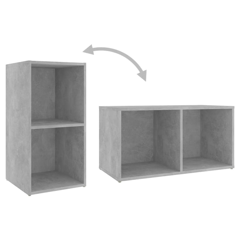 Tv-meubelen 2 st 72x35x36,5 cm spaanplaat betongrijs