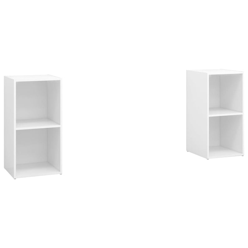 Tv-meubelen 2 st 72x35x36,5 cm spaanplaat hoogglans wit MeubelReus